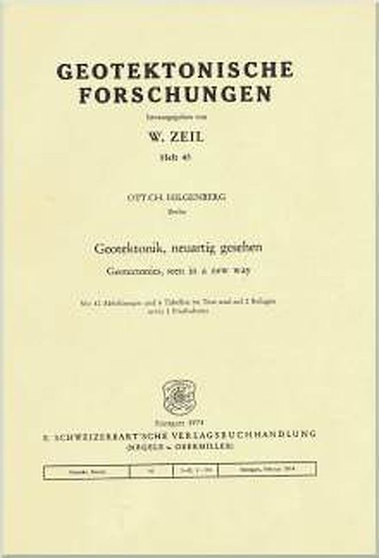 Geotektonik neuartig gesehen