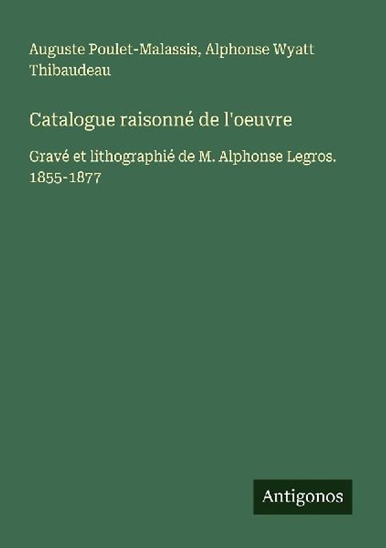 Catalogue raisonné de l'oeuvre