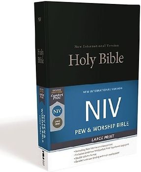 NIV, Pew and Worship Bible, Large Print, Hardcover, Black