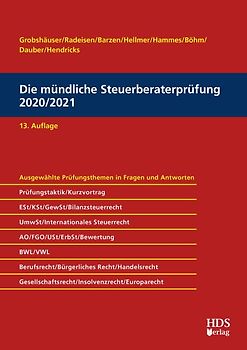 Die mündliche Steuerberaterprüfung 2020/2021