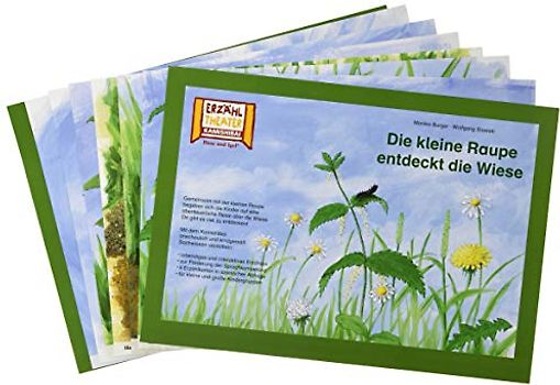 Die kleine Raupe entdeckt die Wiese / Kamishibai Bildkarten: 6 Bildkarten für das Erzähltheater