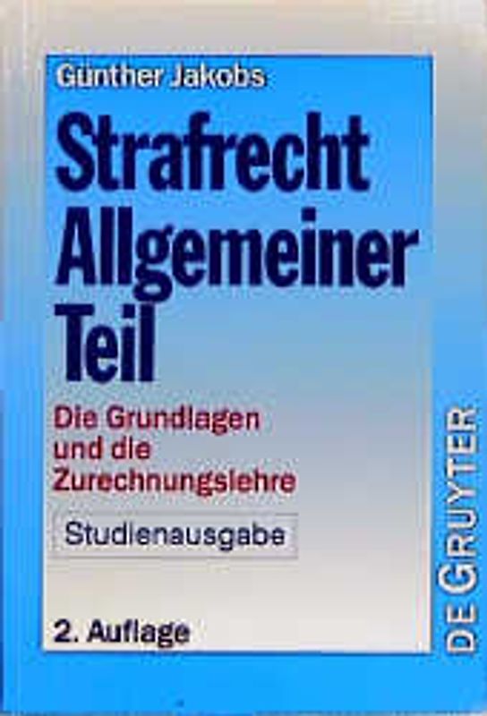 Strafrecht - Allgemeiner Teil