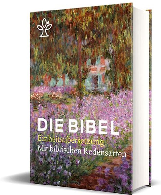 Die Bibel mit Umschlagmotiv Irisbeet und Redensarten