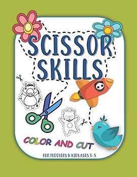 Scissor Skills - COLOR and CUT - For Toddlers & Kids Age 3-5: This beautiful cutting animals workbook for children aged 3-5. A coloring and cutting ... Letter - 8.5" x 11" (21.59 x 27.94 cm)