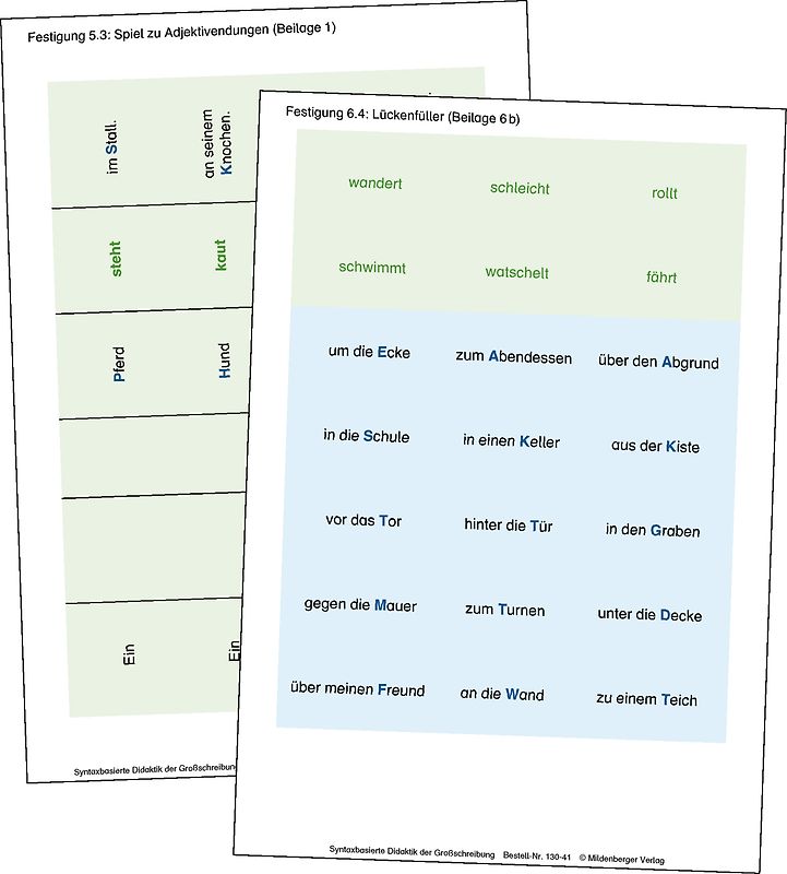 Syntaxbasierte Didaktik der Großschreibung – Beilagen als Nachbezug