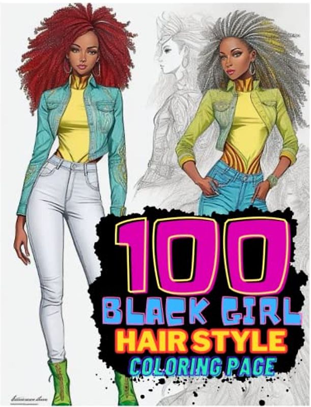 100 black girl hair style coloring page: Discover New Hair Ideas with 100 Coloring Pages of Black Girl Hairstyles