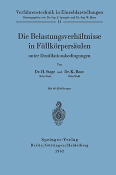 Die Belastungsverhältnisse in Füllkörpersäulen unter Destillationsbedingungen