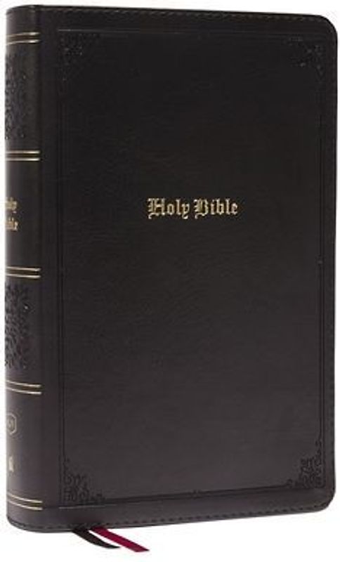 KJV Holy Bible: Large Print Single-Column with 43,000 End-Of-Verse Cross References, Black Leathersoft, Personal Size, Red Letter, Comfort Print (Thumb Indexed): King James Version