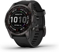 Garmin Fenix 7S 42 mm slate grey met zwarte polsband [wifi, Sapphire Solar Edition]