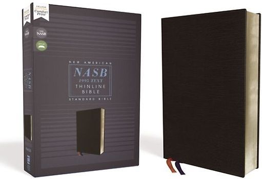Nasb, Thinline Bible, Bonded Leather, Black, Red Letter Edition, 1995 Text, Comfort Print