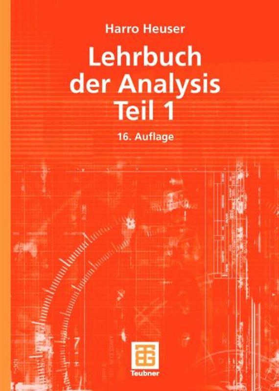 Lehrbuch der Analysis. Teil 1