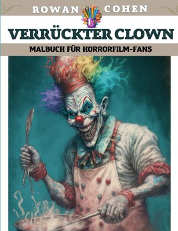 Verrückter Clown – Malbuch für Horrorfilm-Fans