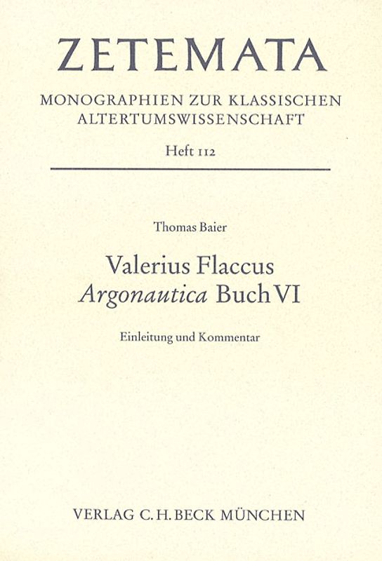 Valerius Flaccus Argonautica Buch VI