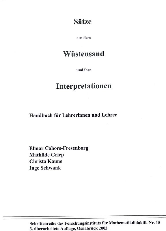 Sätze aus dem Wüstensand und ihre Interpretationen