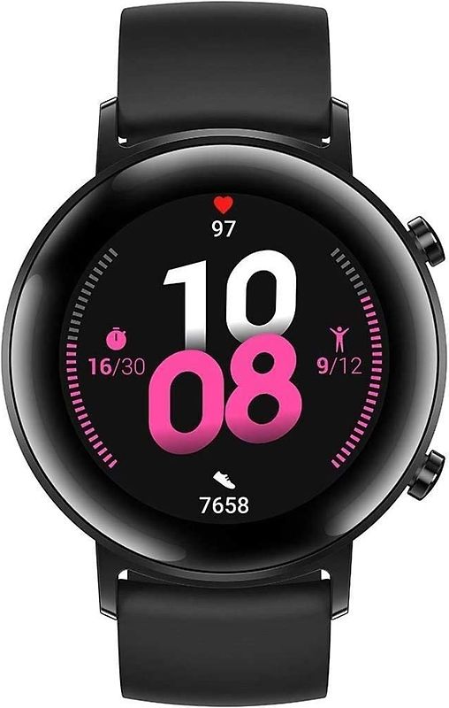 Huawei Watch GT 2 42 mm noir bracelet en silicone noir