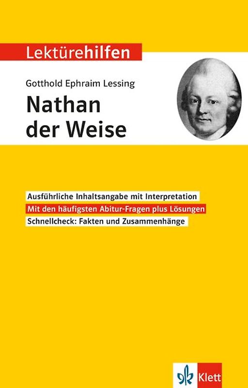 Klett Lektürehilfen Gotthold Ephraim Lessing, Nathan der Weise