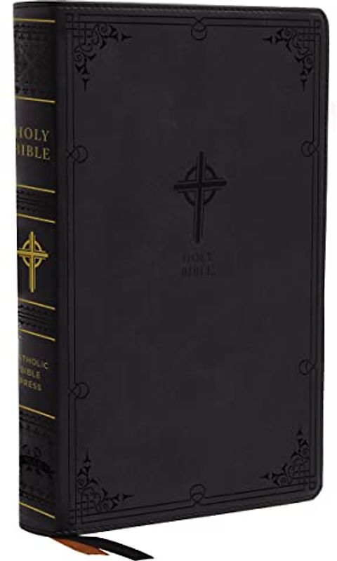 Nabre, New American Bible, Revised Edition, Catholic Bible, Large Print Edition, Leathersoft, Black, Thumb Indexed, Comfort Print