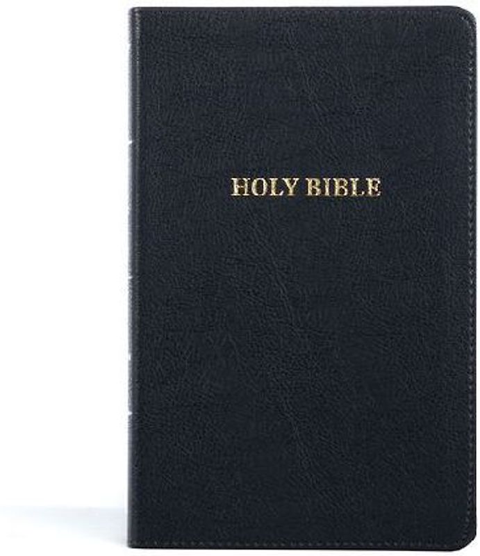 KJV Thinline Reference Bible, Black Leathertouch