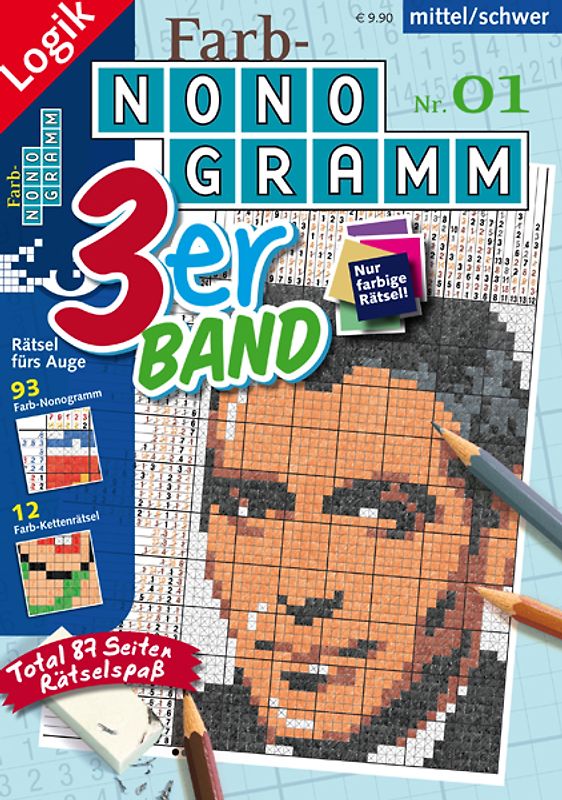 Farb-Nonogramm 3er-Band Nr. 1