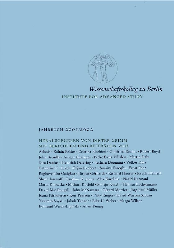 Wissenschaftskolleg zu Berlin /Institute for Advanced Study / Wissenschaftskolleg zu Berlin / Institute for Advanced Study