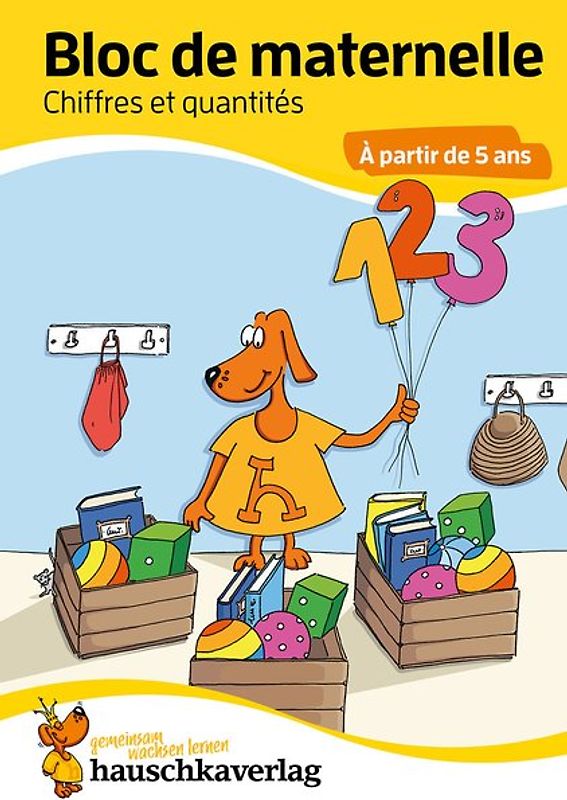 Bloc d'activités préscolaires à partir de 5 ans pour garçons et filles, livre garcon 4 ans - Chiffres et quantités, livre enfant 4 ans