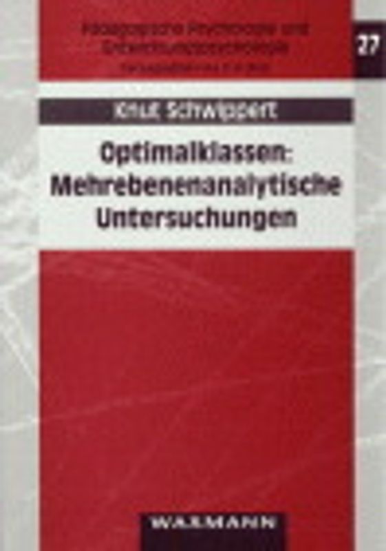 Optimalklassen: Mehrebenenanalytische Untersuchungen