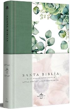 Biblia Rvr 1960 Letra Grande Tapa Dura Y Tela Verde Con Flores Tamaño Manual / Bible Rvr 1960 Handy Size Large Print Hardcover Cloth with Green Floral