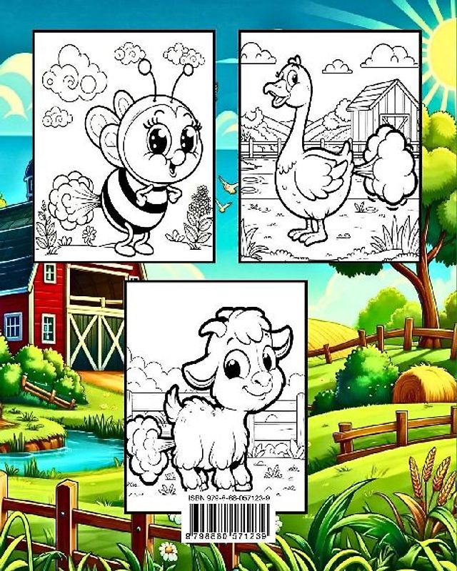 Libro da Colorare degli Animali Scoreggioni