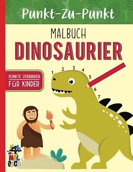 Dinosaurier Punkt zu Punkt Malbuch ab 4 Jahren: Zahlen verbinden bis 20. Kreatives Rätselheft für Kinder von 4-8 Jahren. Geschenk für Jungen und Mädchen