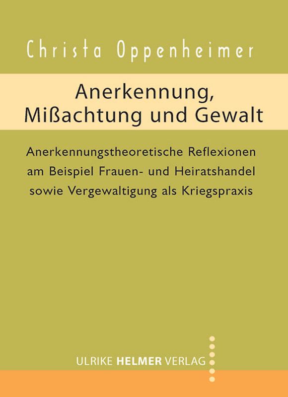 Anerkennung, Missachtung und Gewalt