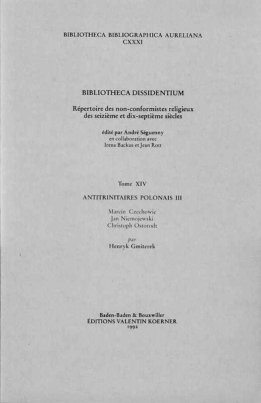 Bibliotheca Dissidentium XIV