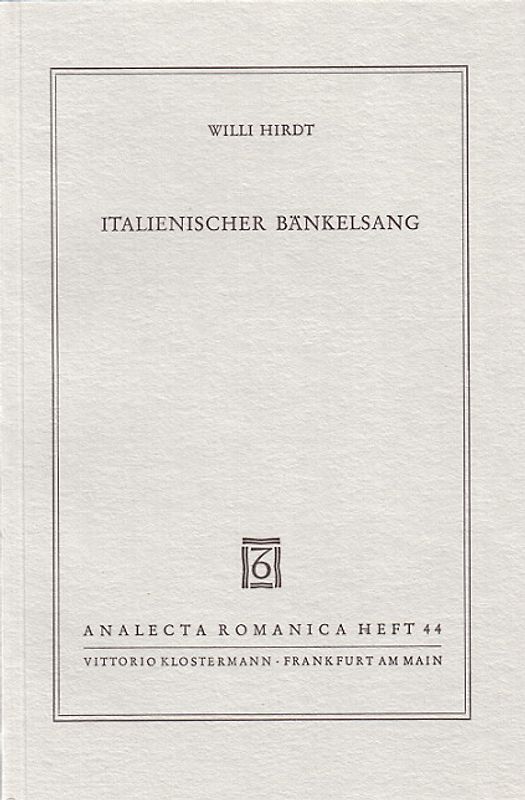 Italienischer Bänkelsang