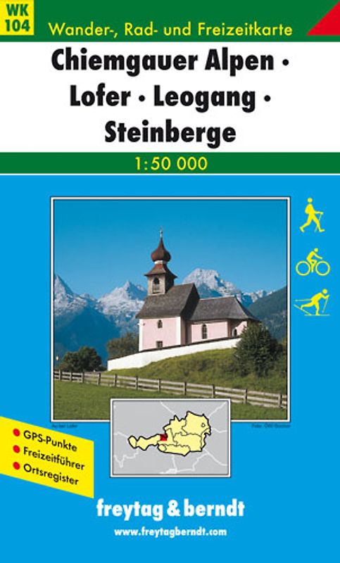 WK 104 Chiemgauer Alpen - Lofer - Leogang - Steinberge, Wanderkarte 1:50.000