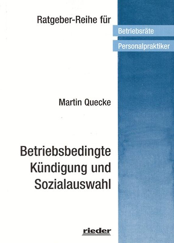 Betriebsbedingte Kündigung und Sozialauswahl
