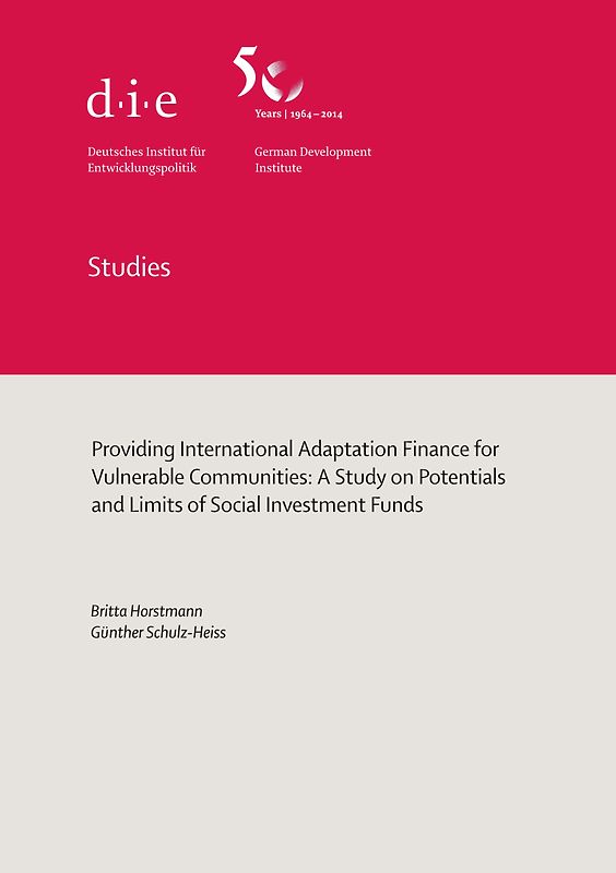 Providing international adaptation finance for vulnerable communities