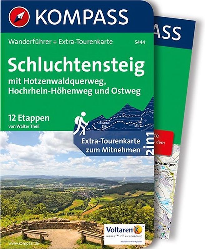 KOMPASS Wanderführer Schluchtensteig, mit Hotzenwaldquerweg, Hochrhein-Höhenweg und Ostweg