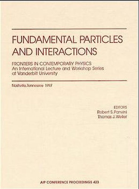 Fundamental Particles and Interactions