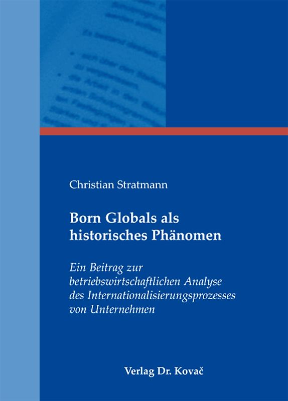Born Globals als historisches Phänomen