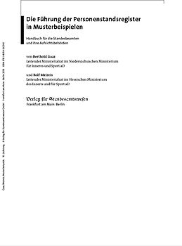 Die Führung der Personenstandsregister in Musterbeispielen