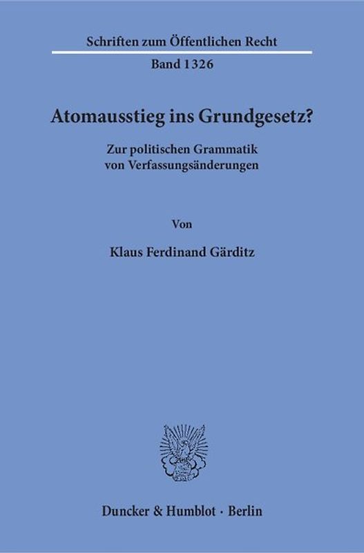 Atomausstieg ins Grundgesetz?