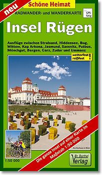 Radwander- und Wanderkarte Insel Rügen