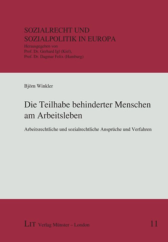 Die Teilhabe behinderter Menschen am Arbeitsleben