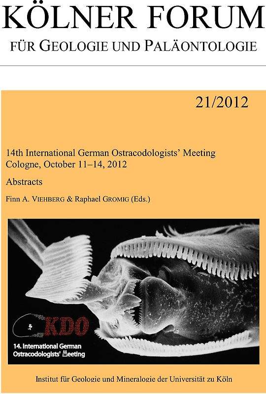14th International German Ostracodologists' Meeting. Cologne, October 11-14, 2012