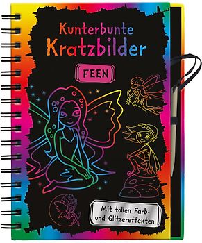 Kunterbunte Kratzbilder: Feen