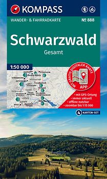 KOMPASS Wanderkarten-Set 888 Schwarzwald Gesamt (4 Karten) 1:50.000