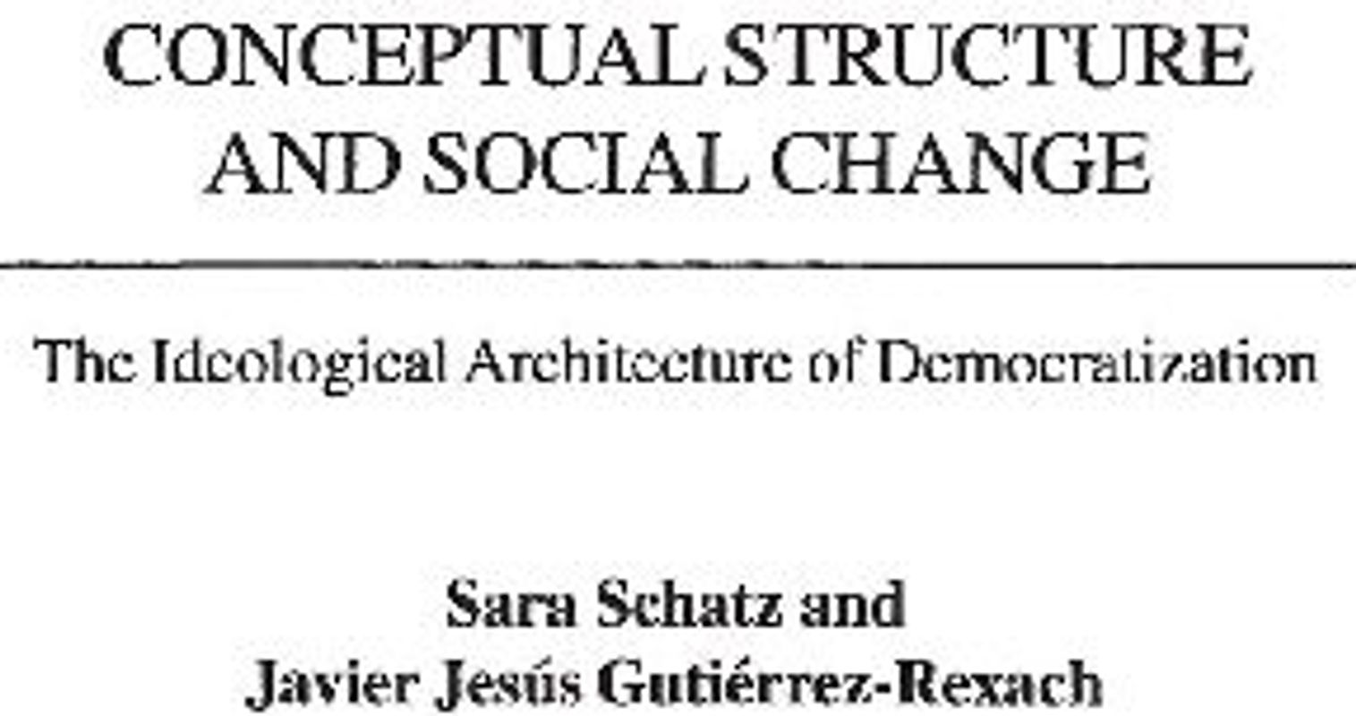 Conceptual Structure and Social Change