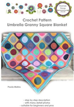 Umbrella Granny Square Blanket: Crochet pattern - explained step by step