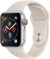 Apple Watch Series 4 40mm caja de aluminio en plata y correa deportiva beige [Wifi + Cellular]