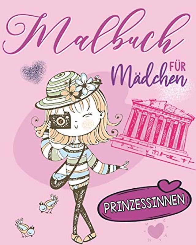 Malbuch für mädchen : Prinzessinnen: Malbuch Mädchen ab 9 Jahre, Beschäftigungsbuch für kreative Entfaltung, Ein perfektes Geschenk für Mädchen um ihrer Kreativität freien Raum zu lassen