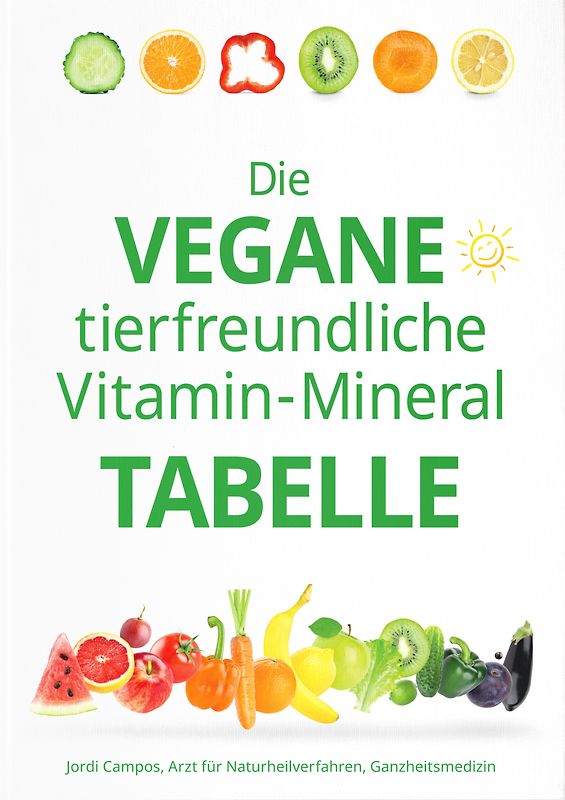 Die vegane tierfreundliche Vitamin Mineral Tabelle